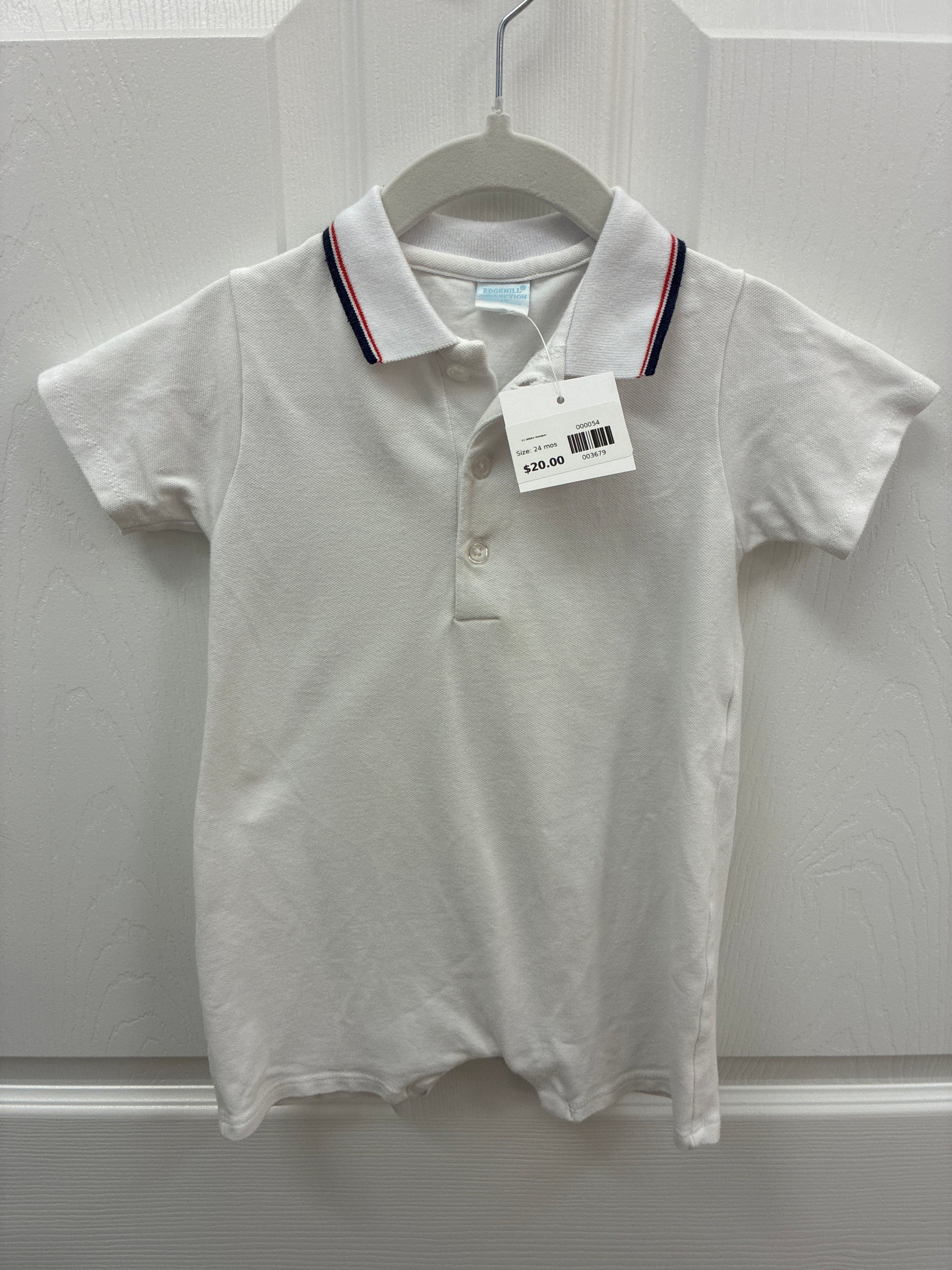 EC White Romper, 24 mos