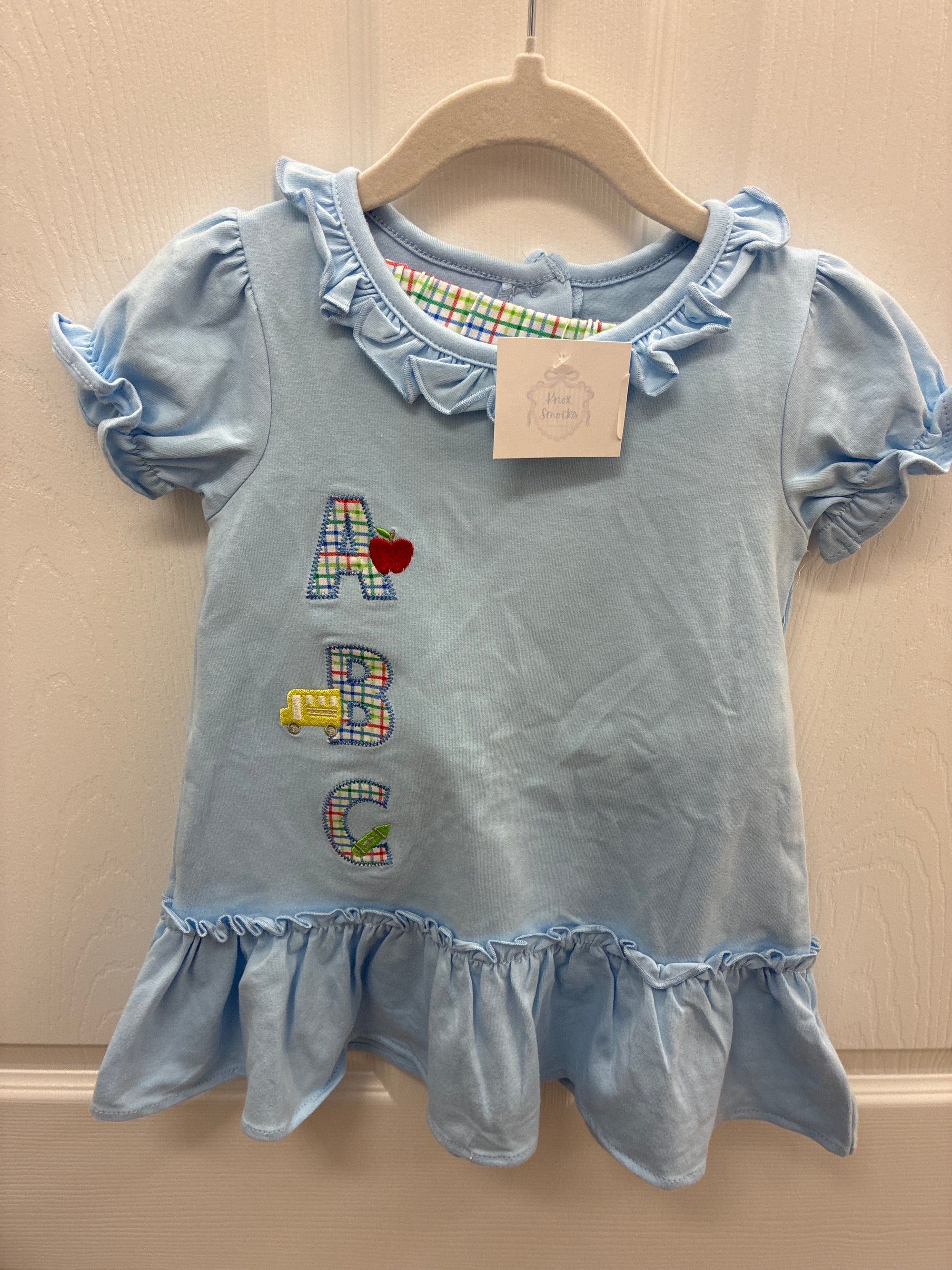 TS blue ABC short set, 18 mos