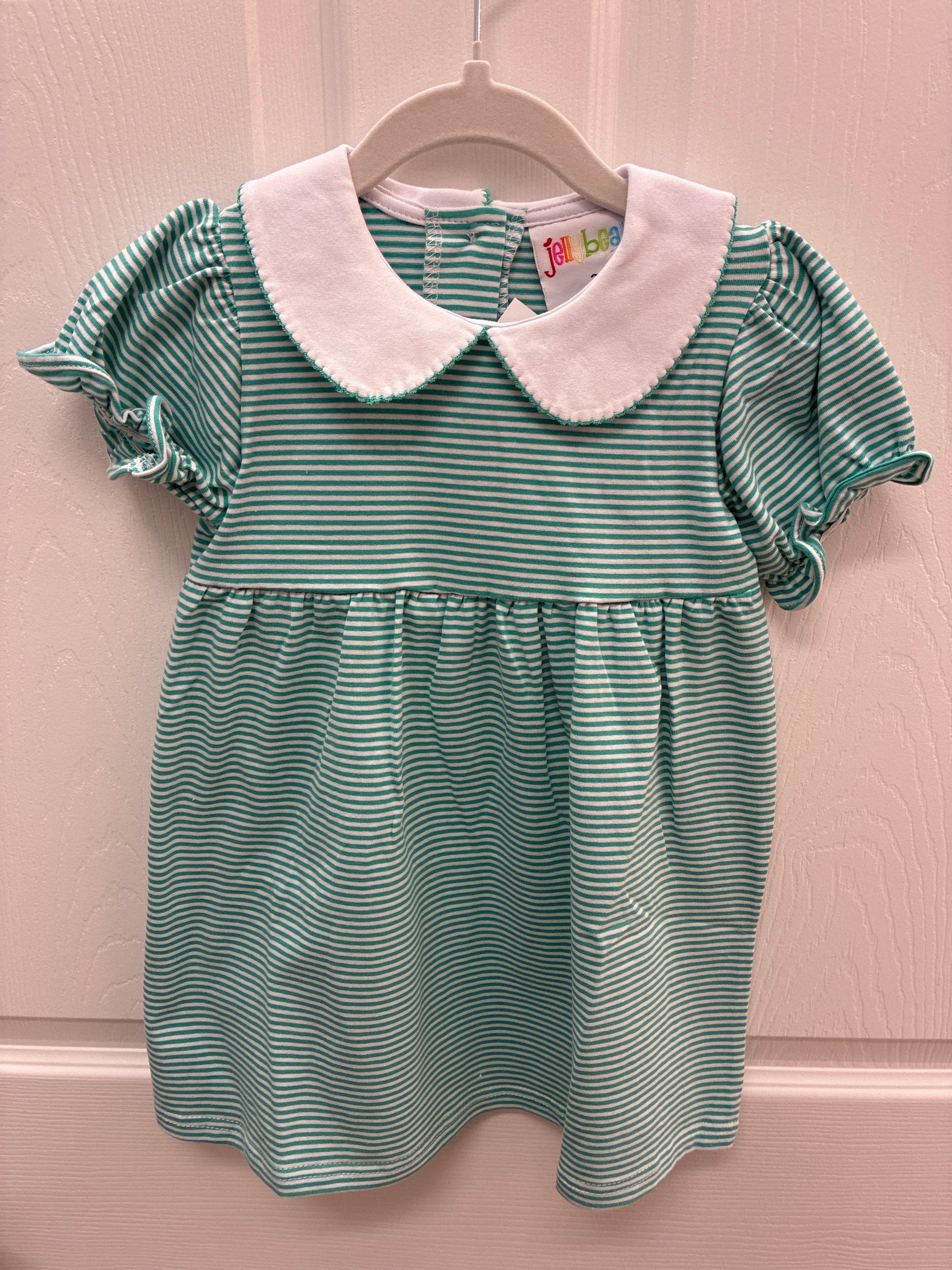 JB Green Stripe Dress, 8