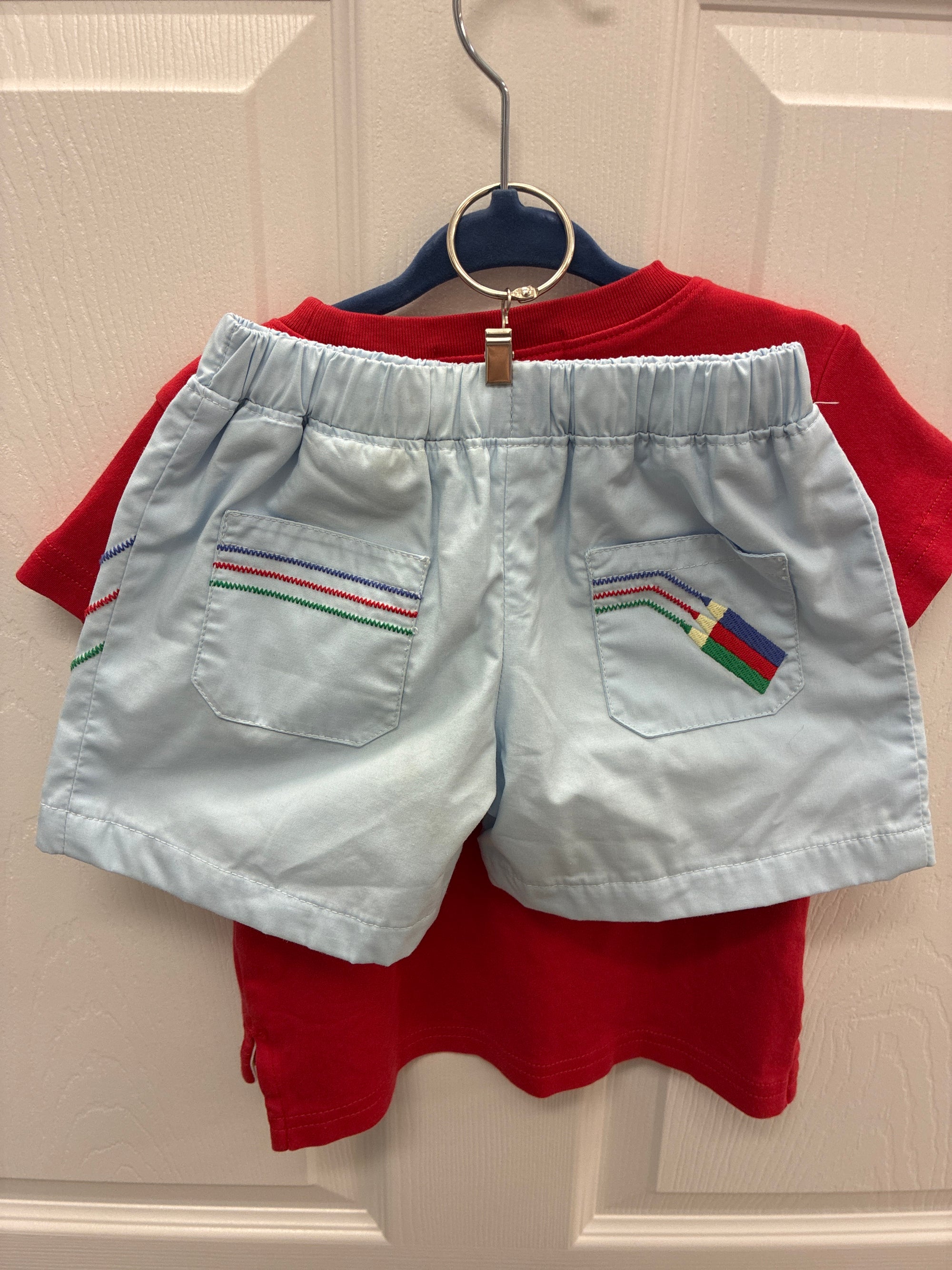 TBBC Crayon Short Set, 12-18 mos