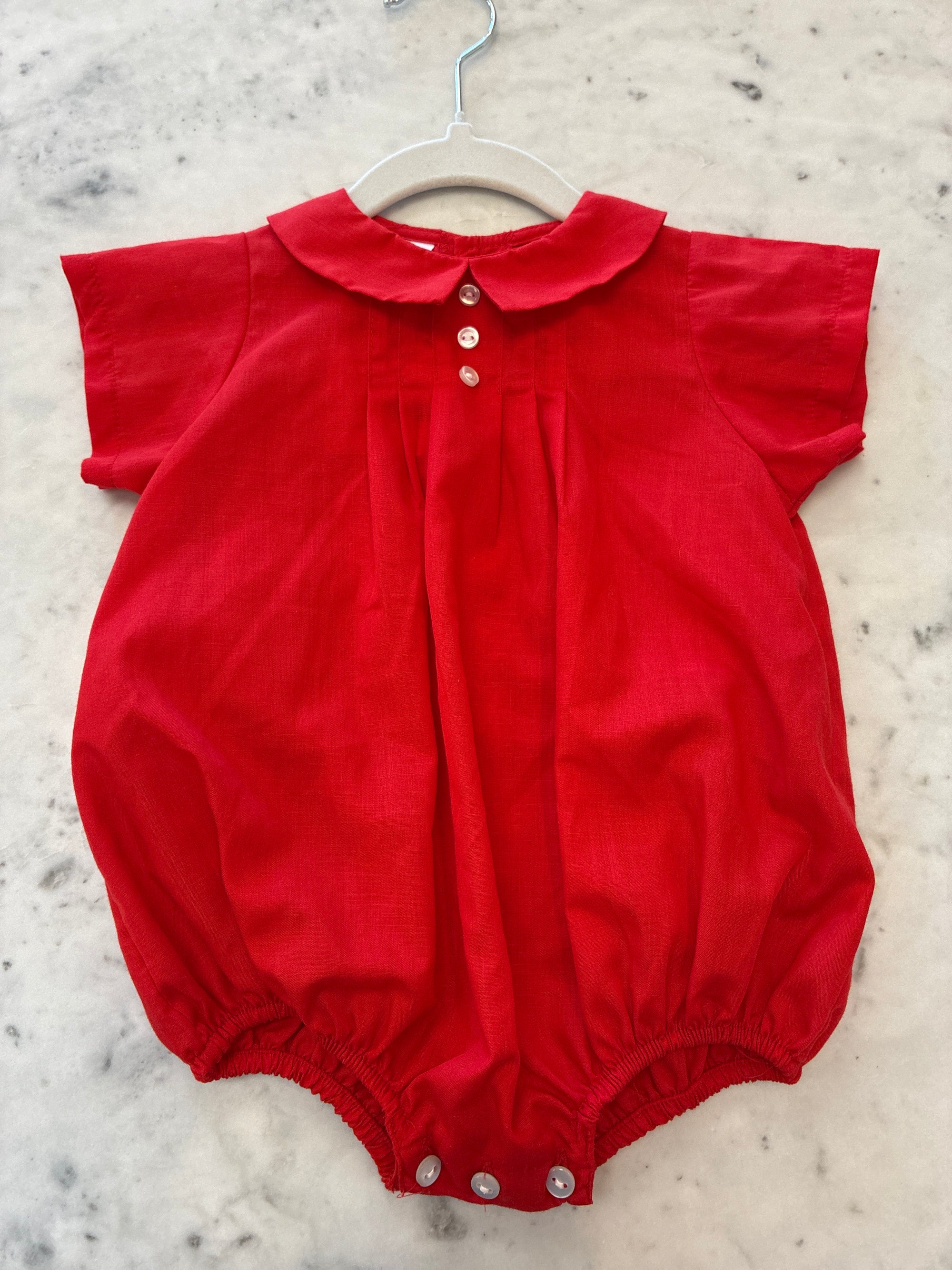 SG Red collared onesie , 6 mos
