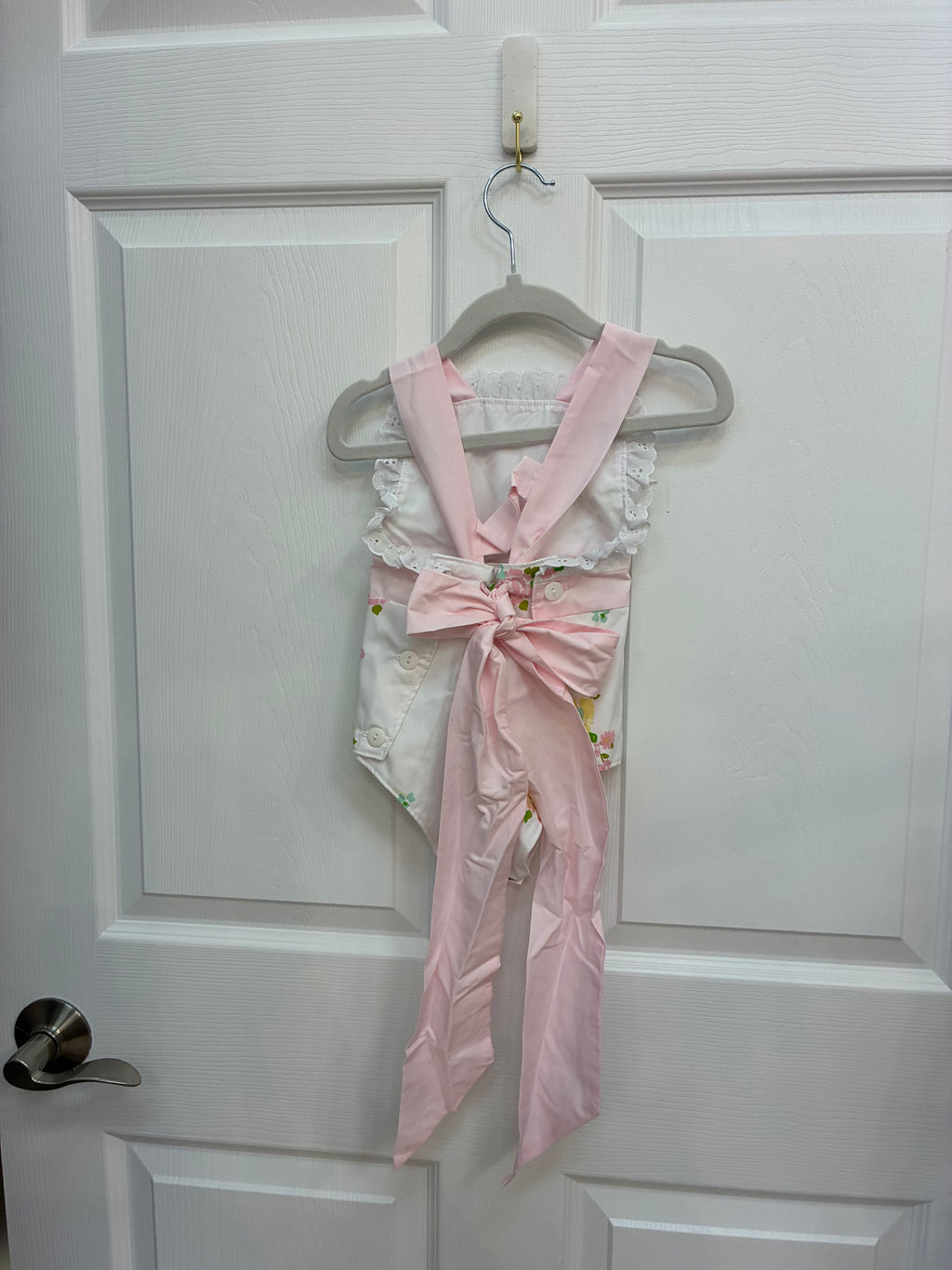 TBBC White Floral Sunsuit, 18-24 mos