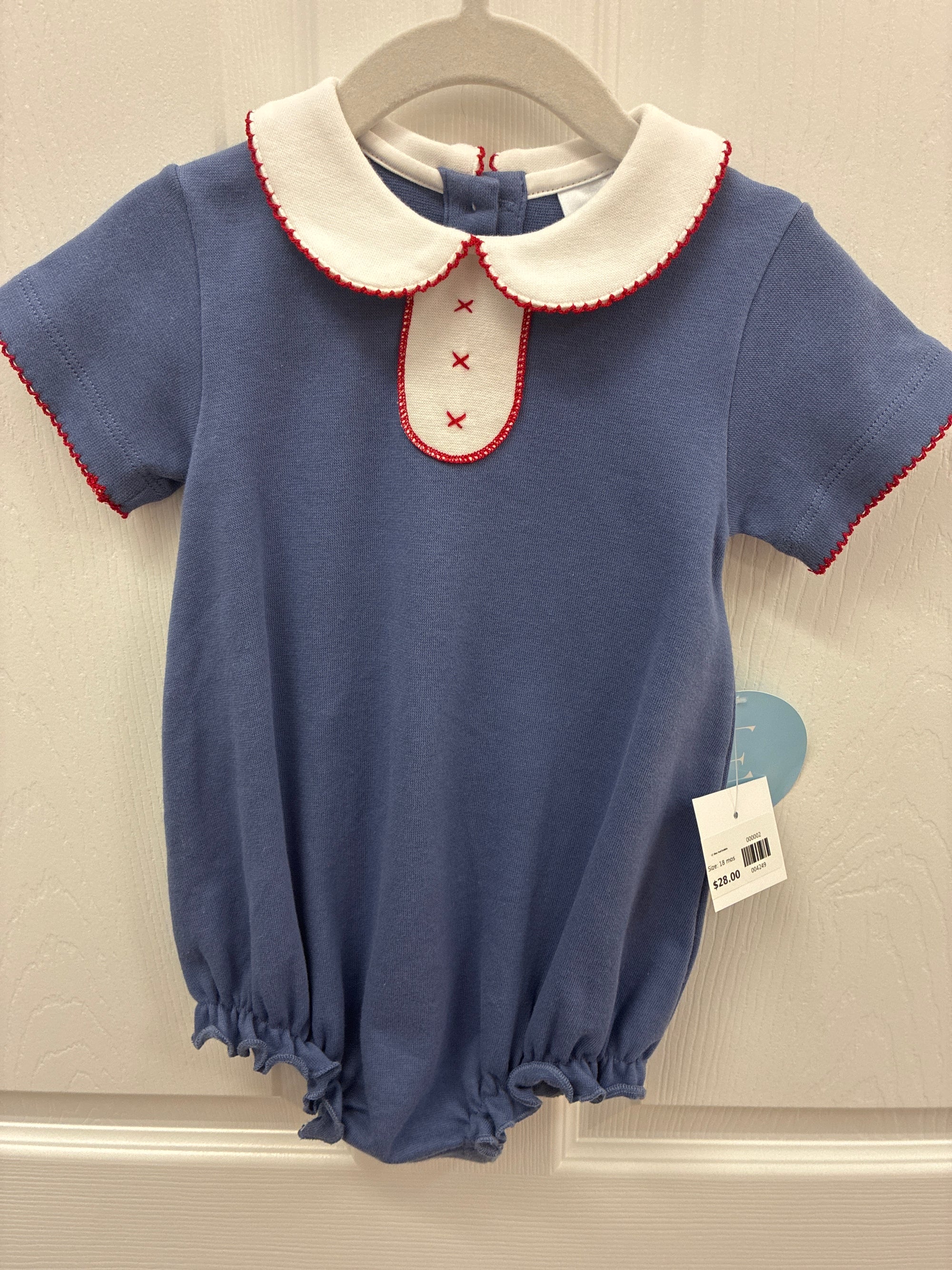 LE Blue Red Bubble, 18 mos