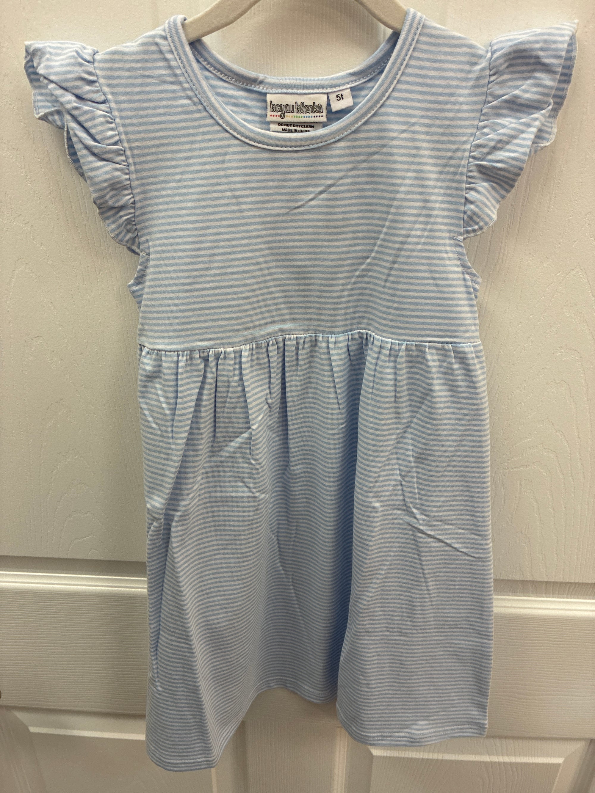 BB Blue Stripe Dress, 5T
