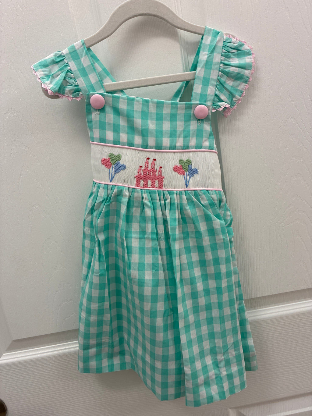 SK Teal Castle Dress, 2T
