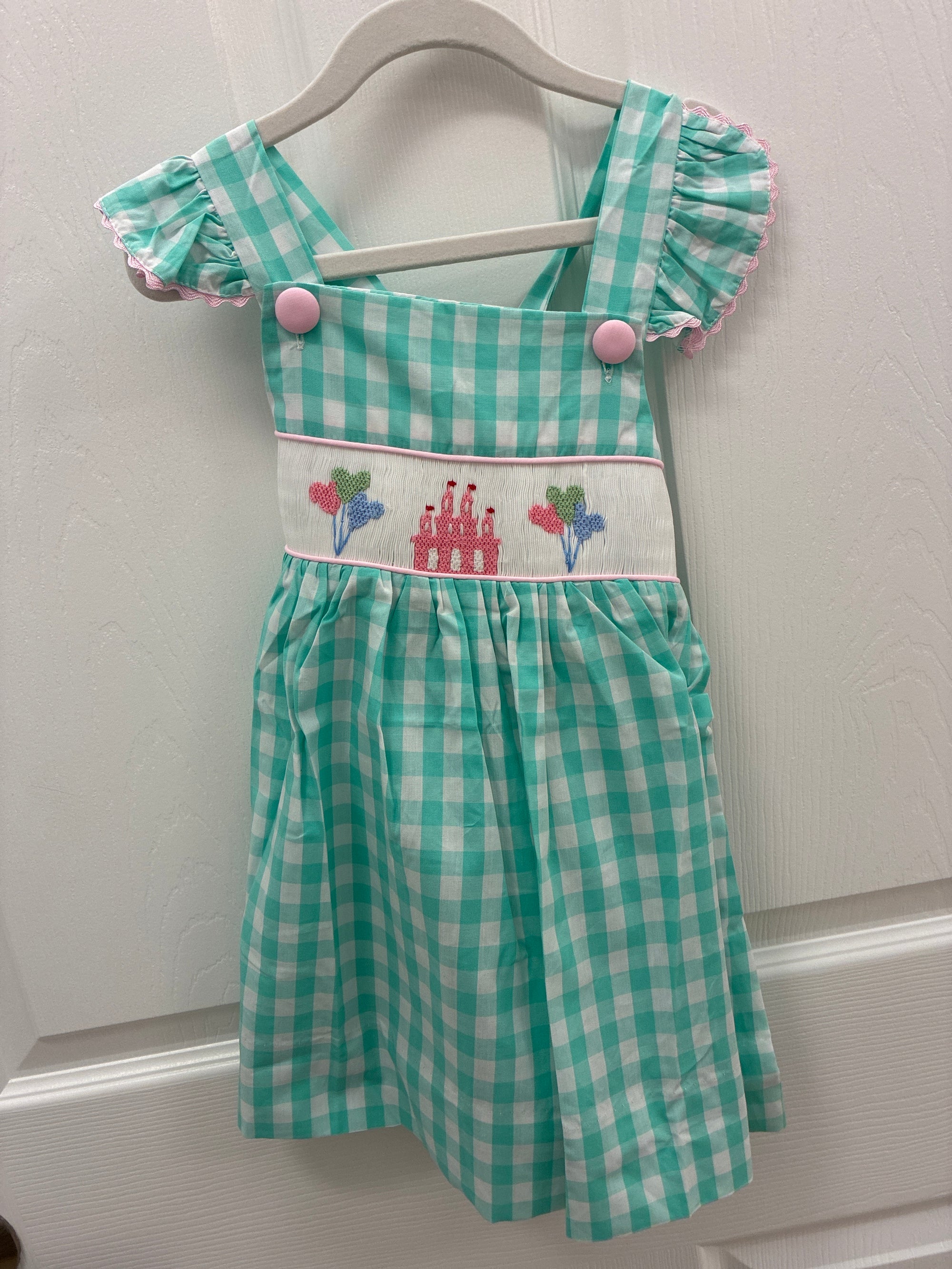 SK Teal Castle Dress, 2T