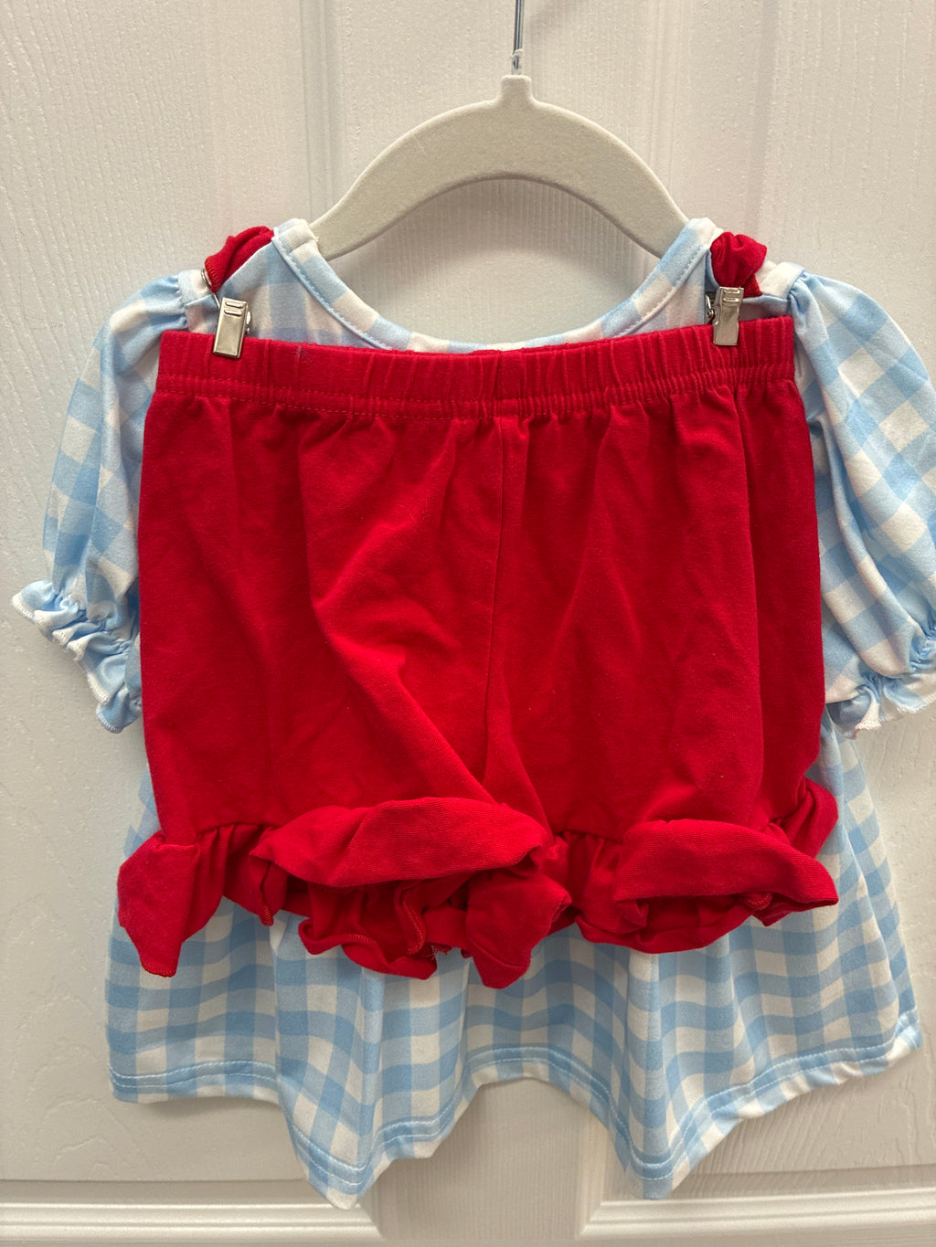 MN Blue Gingham w/ Apples Dress, Small