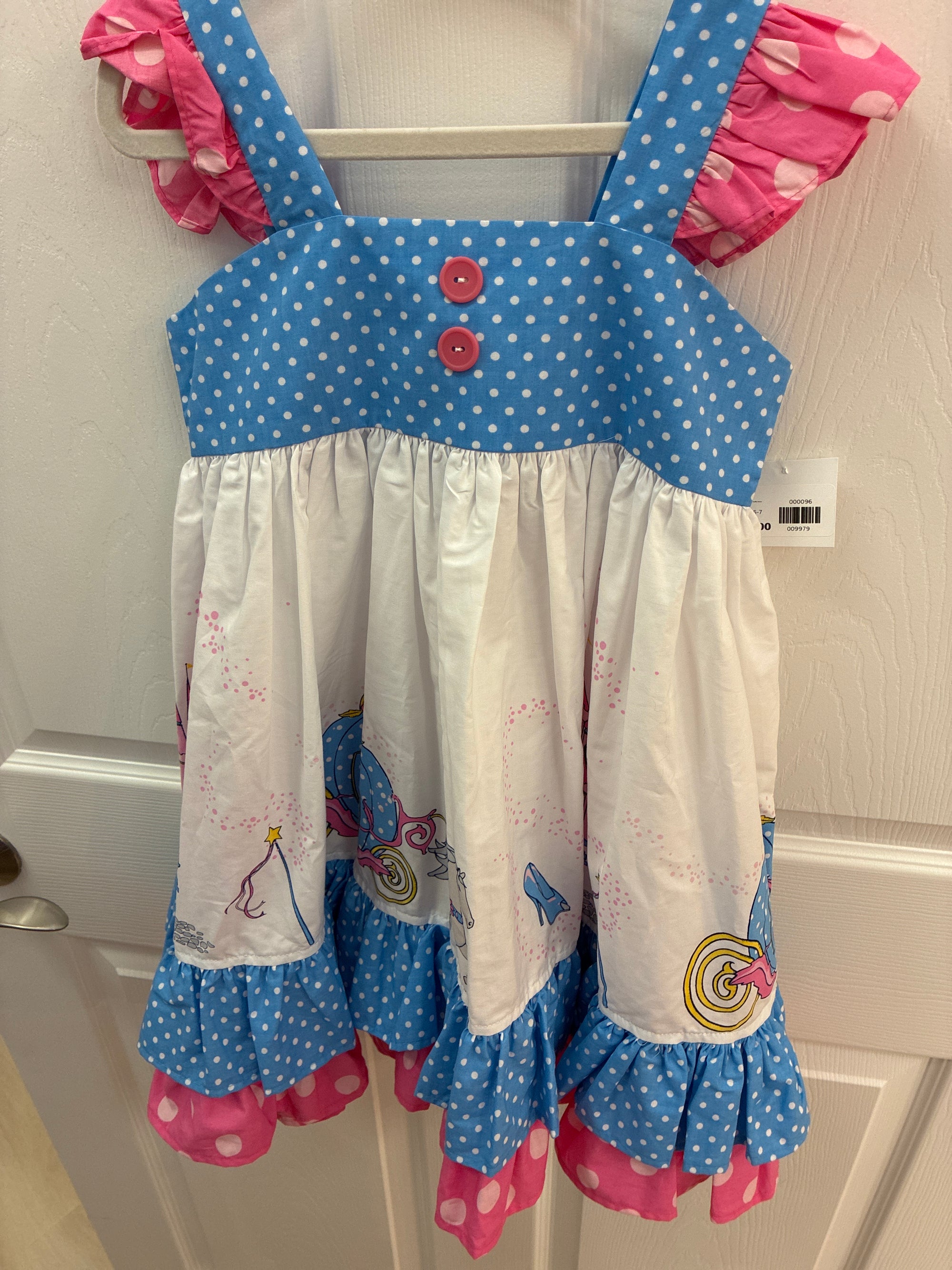 ER Blue Cinderella Ruffle Dress, 6-7