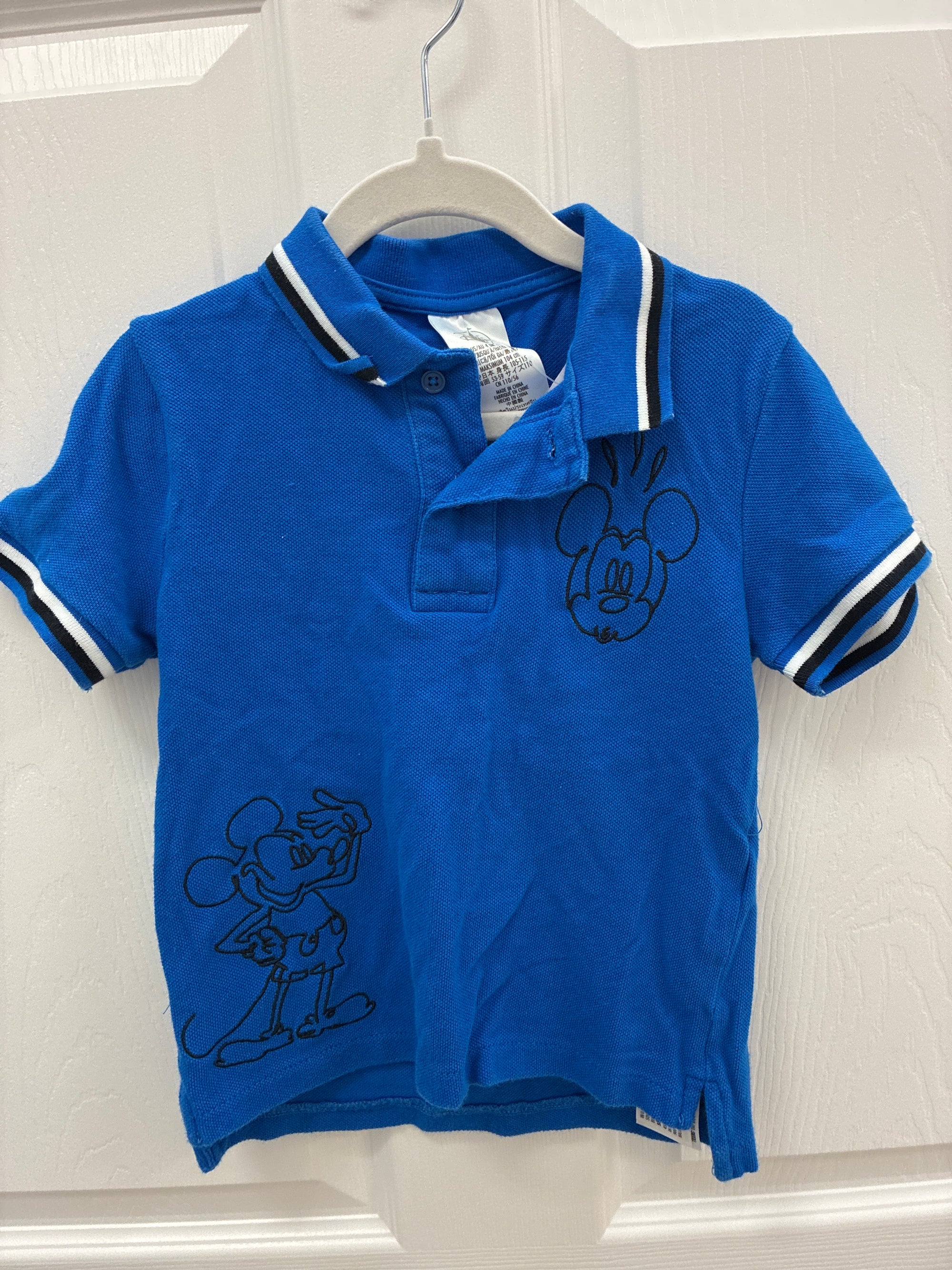 Blue Mickey Polo, 4T