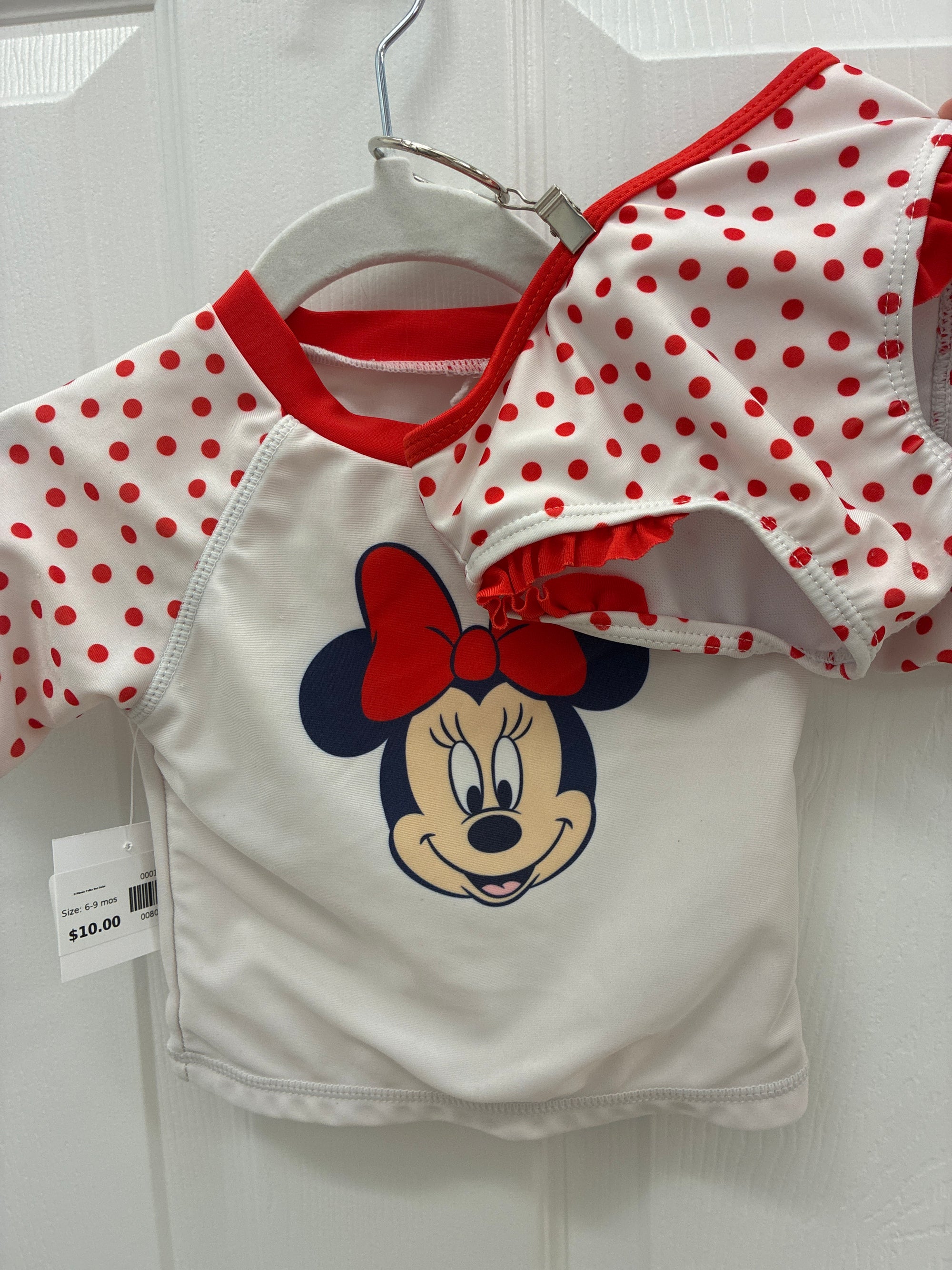 D Minnie Polka Dot Swim, 6-9 mos