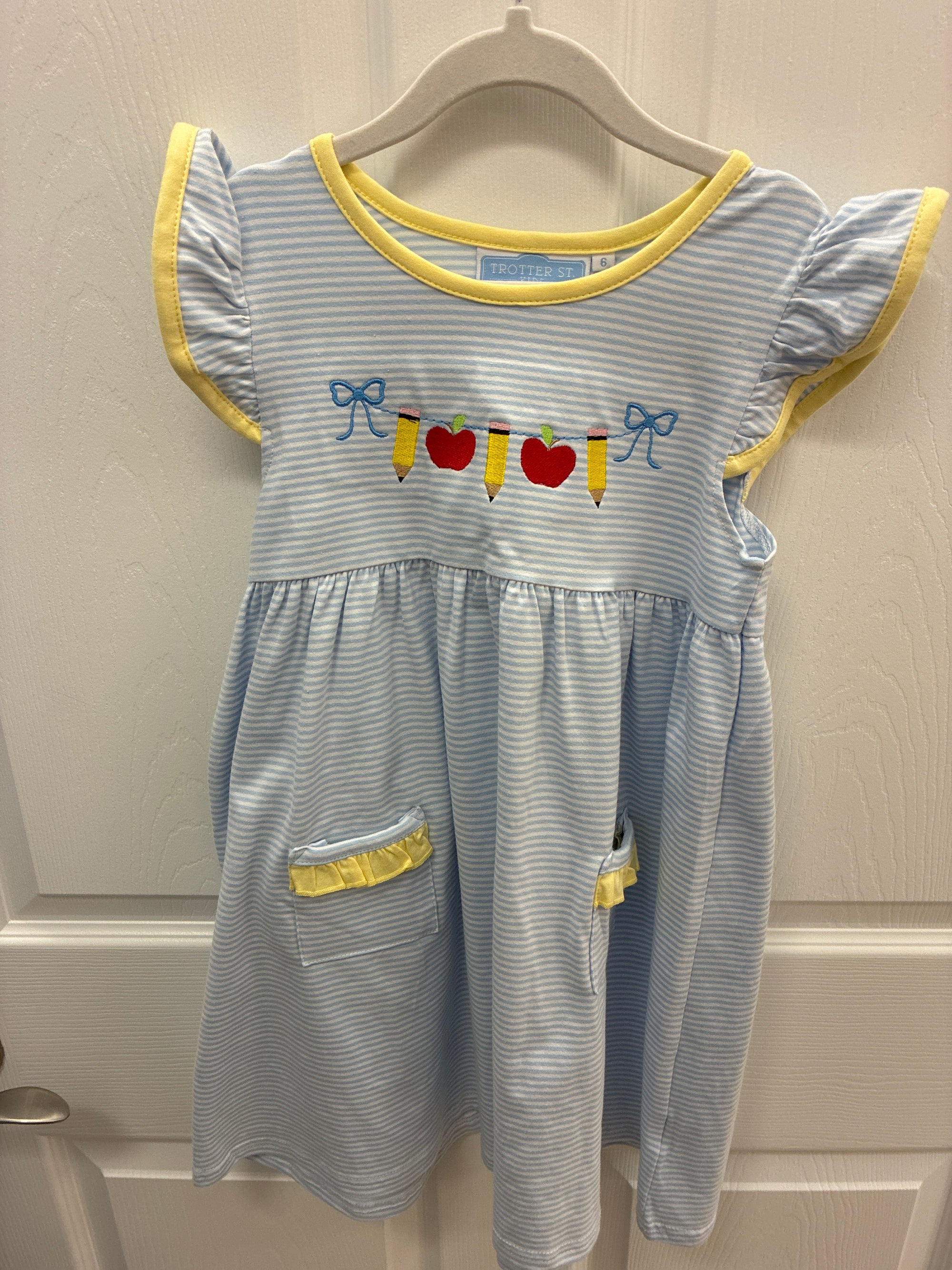 TS blue stripe BTS banner dress, 6