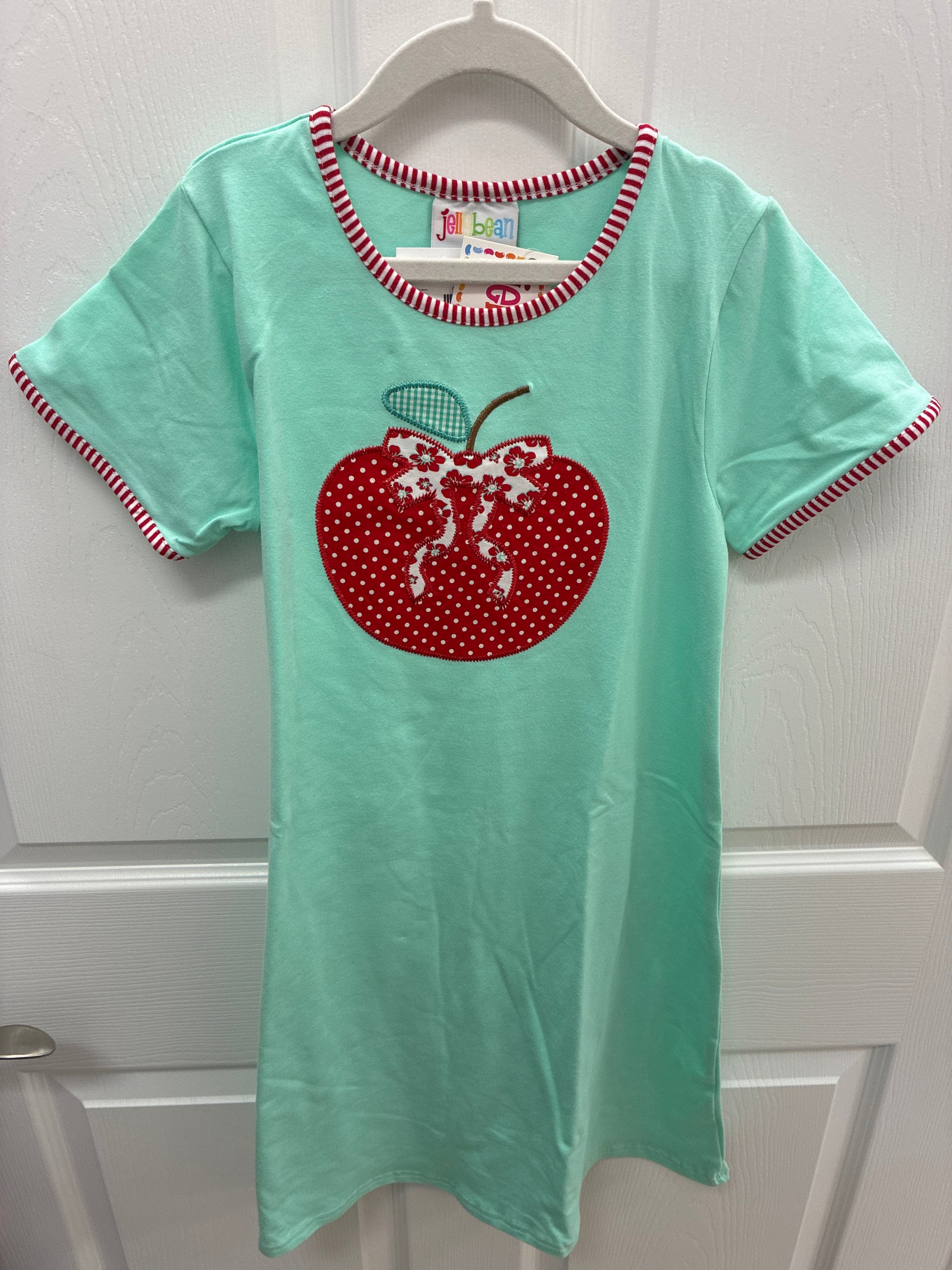 JB teal apple dress, 18 mos