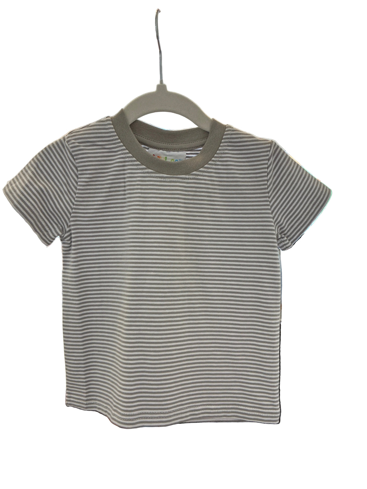 JB Gray Stripe Shirt, 12 mos